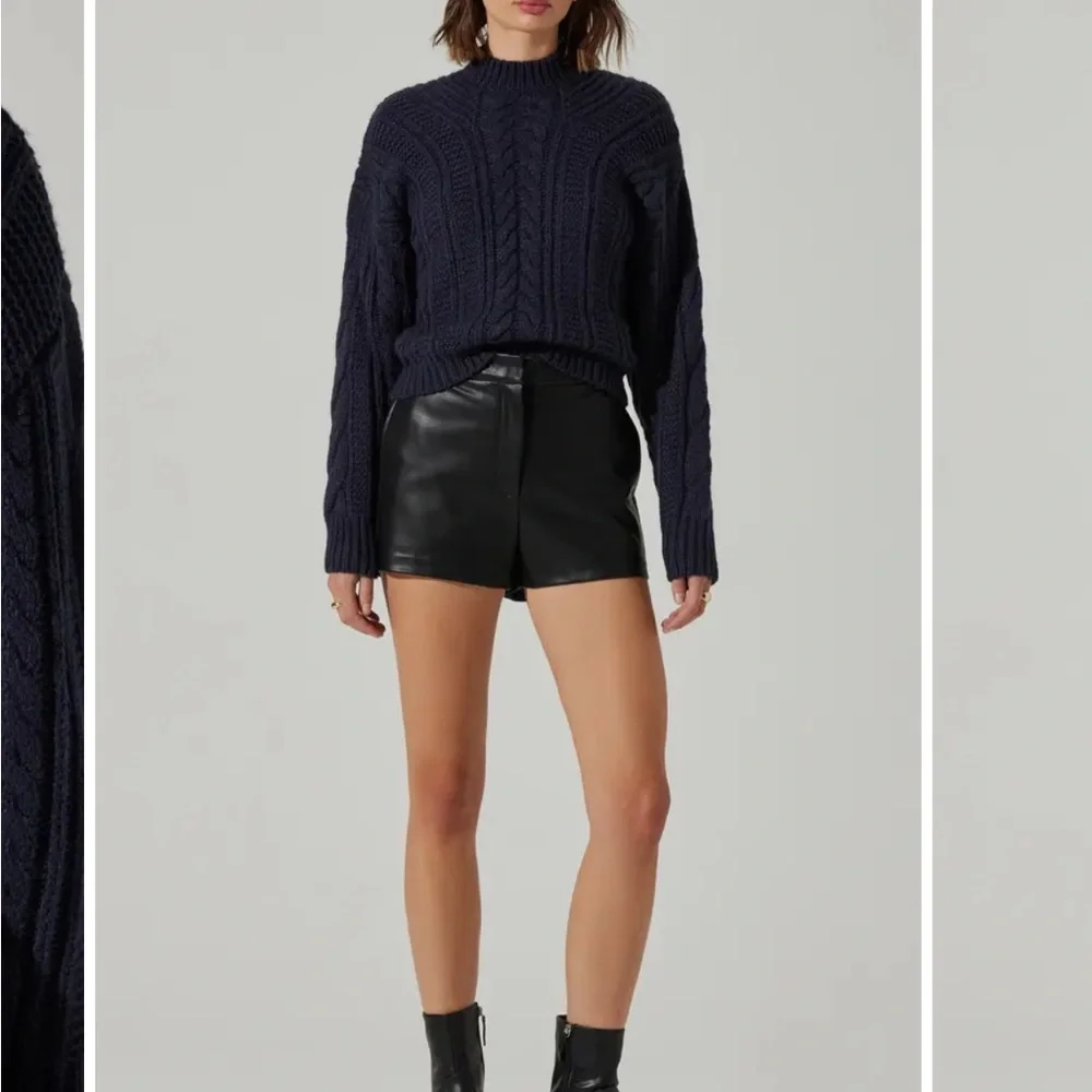 ASTR Wool blend  Lace-Up Back Sweater- - Picture 4 of 7